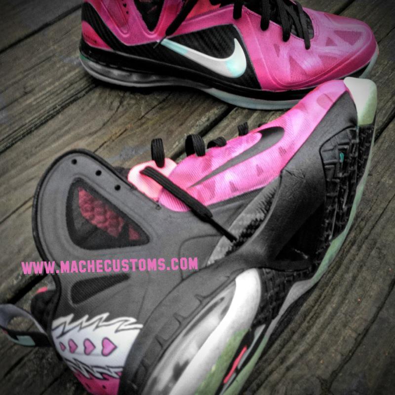 Nike LeBron 9 P.S. Elite 'Bret the Hitman Hart' by Mache Custom Kicks