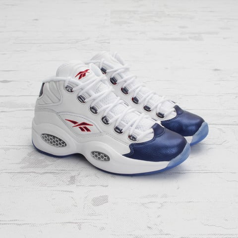 Release Reminder: Reebok Question Mid ‘White/Pearlized Navy/Red’