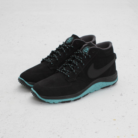 Stussy x Nike Lunar Braata Mid OMS 'Black/Anthracite-Sport Turquoise'