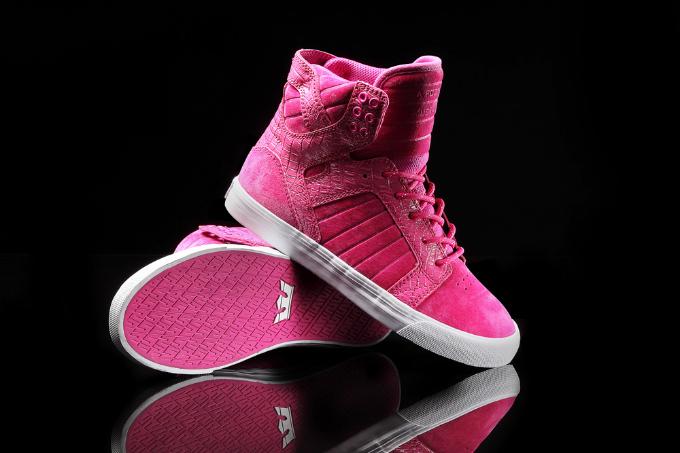 supra womens skytop pink nylon