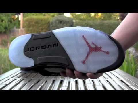 Air Jordan V (5) Retro 2011 Black/Metallic Silver Video Review