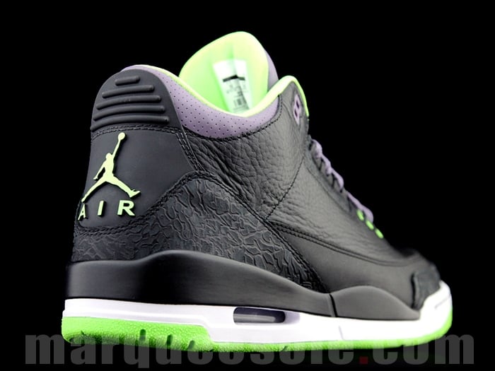 Air Jordan III (3) 'Black/Green-Purple'