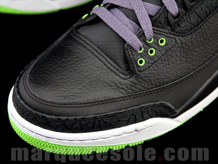 Air Jordan III (3) 'Black/Green-Purple'