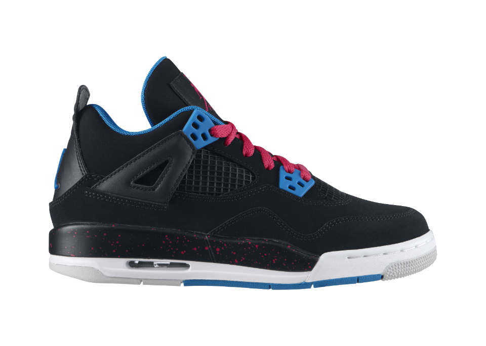 Release Reminder: Girls Air Jordan IV (4) 'Black/Vivid Pink-Dynamic Blue-White'
