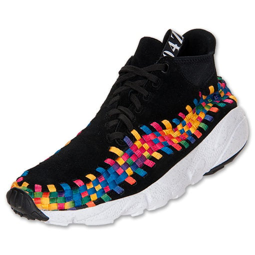 Nike Air Footscape Woven Chukka Premium QS Rainbow ‘Black/Black-White’ at Finish Line