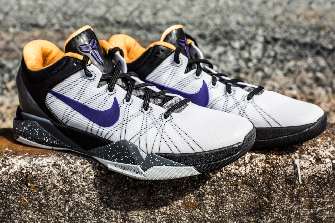 Nike Kobe VII (7) ‘White/Court Purple-Black-University Gold’ at Social Status