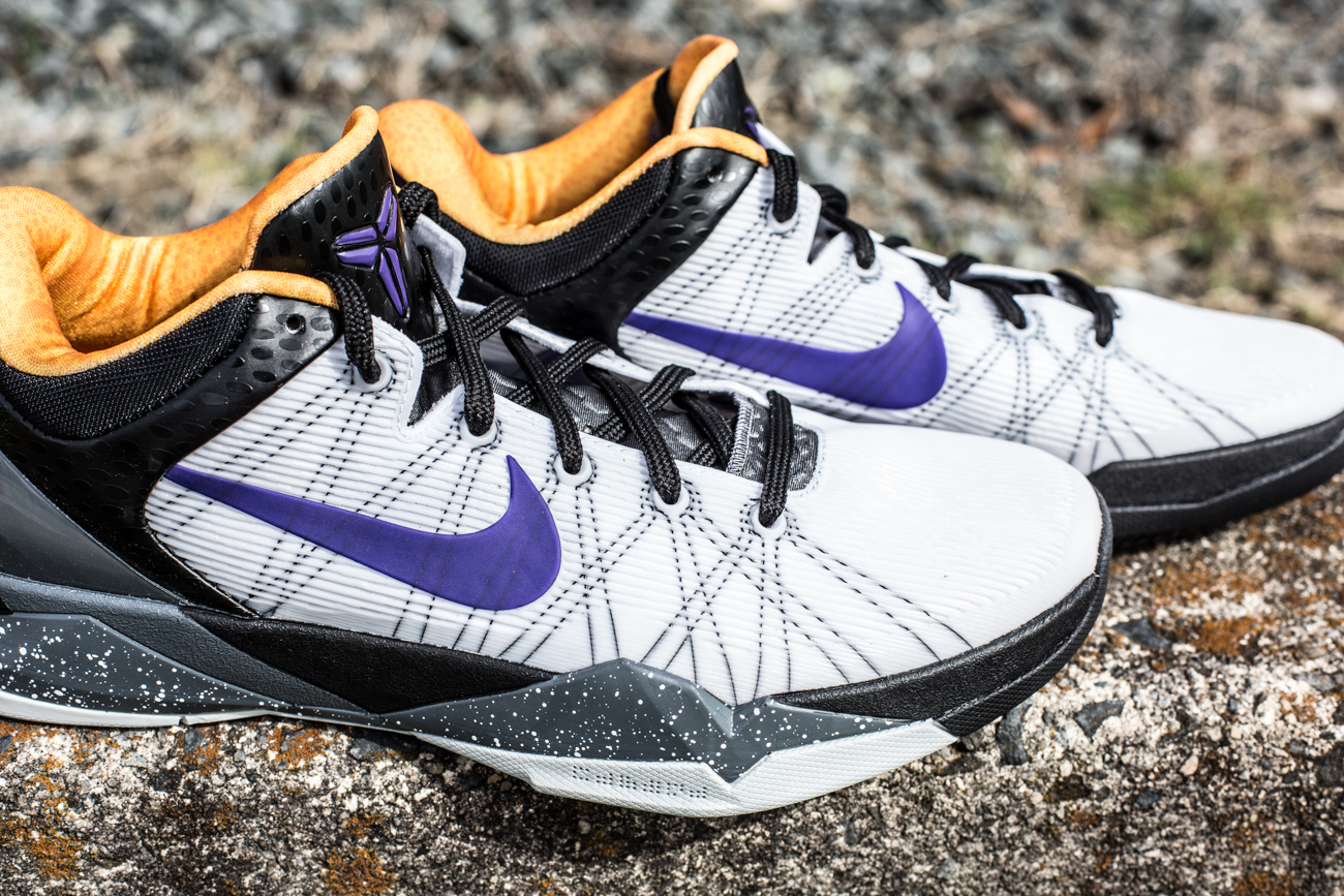 Nike Kobe VII (7) ‘White/Court Purple-Black-University Gold’ at Social Status