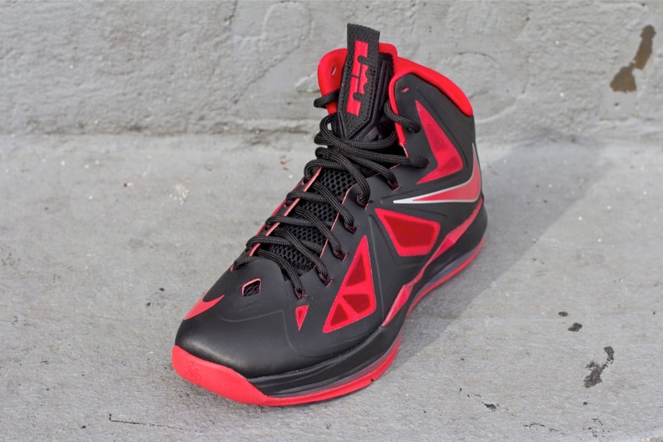 Nike LeBron X (10) ‘Black/University Red-Metallic Silver’ at Oneness