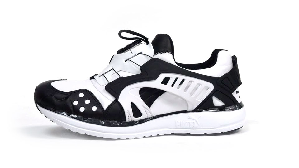 puma disc black and white