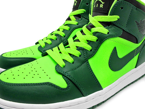 jordan 1 lime green and black