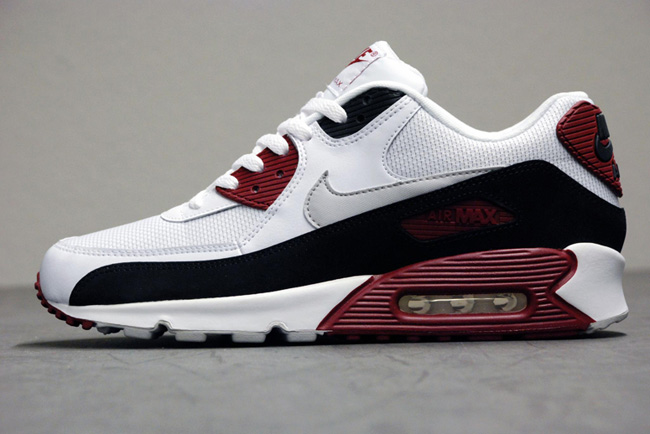 Nike Air Max 90 Essential ‘White/White Neutral Grey-Black-Team Red’