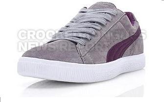 Puma Clyde Grey-Purple/White