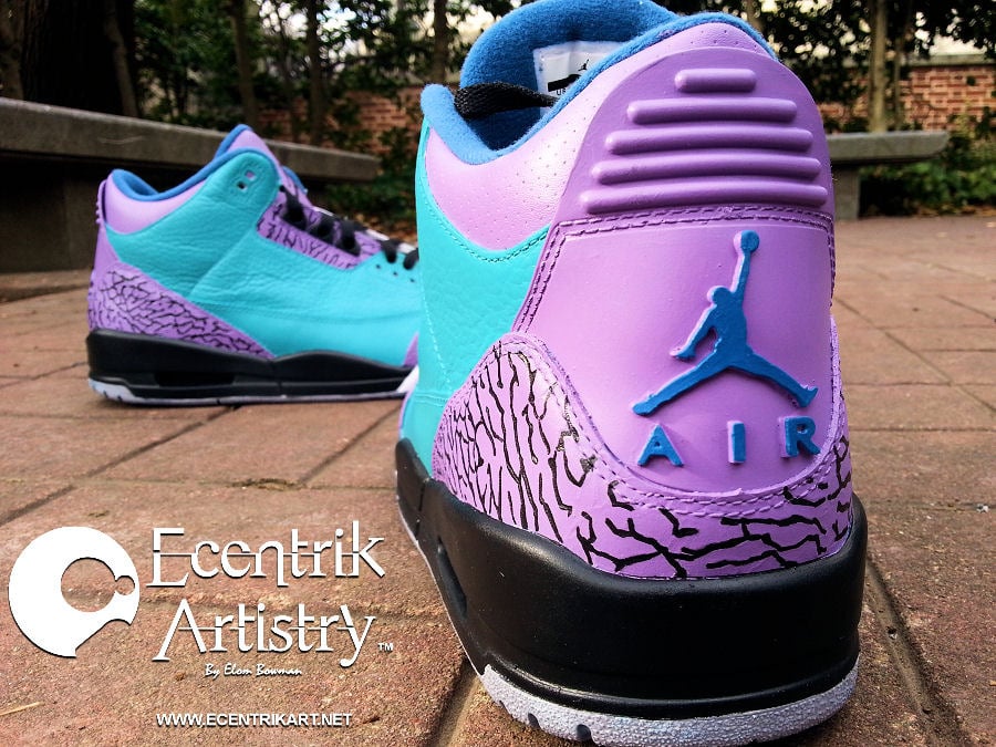 Air Jordan 3 ‘Aqua Grape’ Custom