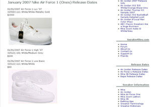 Nike Air Force One Release Dates Updated