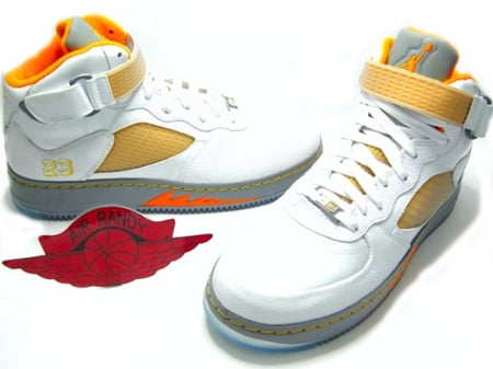 Air Jordan Force Fusion V (5) – White / Orange Peel