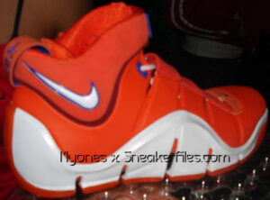 Nike Air Zoom Lebron IV White/Orange Sample