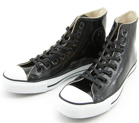 Beams X Converse All Star Hi Patent Leather – Black and White