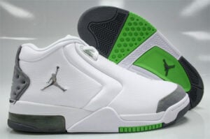 Jordan Big Fund White/Metallic Silver/Green Bean