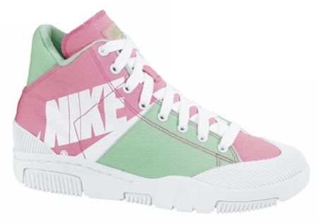 Nike Women’s Outbreak High Retro – Dark Pink / White / Bright Green / Spark