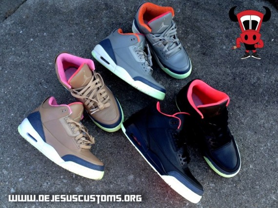 Air Jordan III Threezy Pack by DeJesus Customs