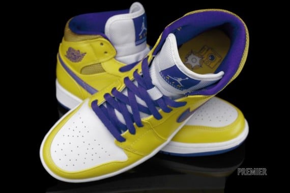 Now Available Lakers Air Jordan 1 Mid