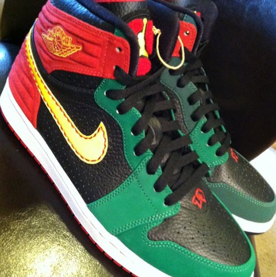 Air Jordan 1 Retro 93 Red Green Black Sample