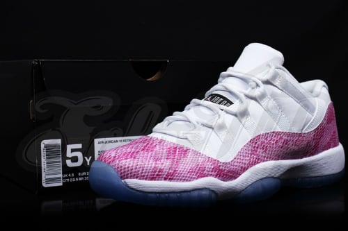Air Jordan XI (11) Low GS ‘White/Pink-Snakeskin’ | New Images