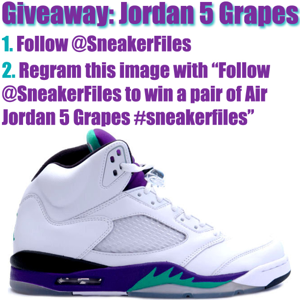 Giveaway: Air Jordan 5 Grapes 2013