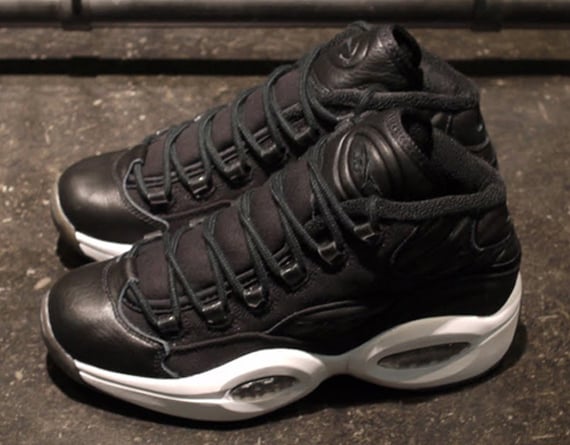 Image Update Reebok Question Mid Black Canvas