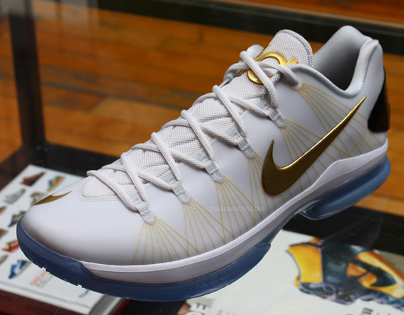 nike kd white and gold