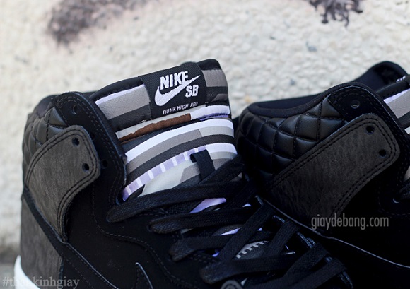 Nike SB Dunk High Black Leather Detailed First Look