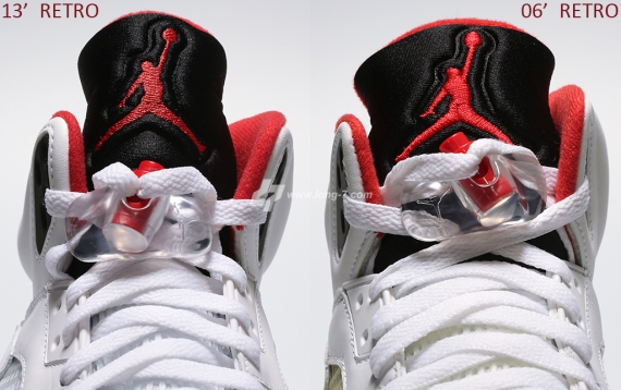 2006 vs 2013 Air Jordan V Retro Fire Red Edition