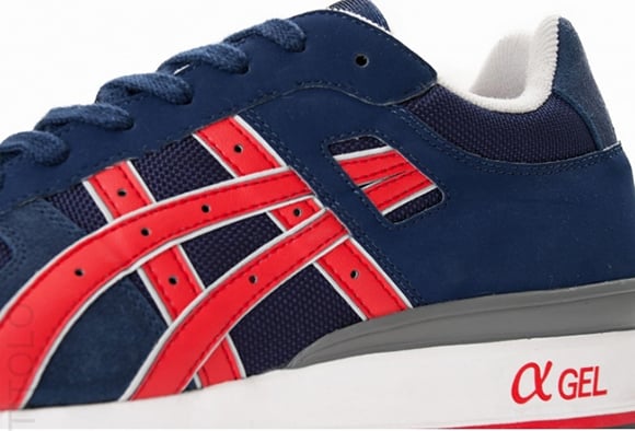 Asics GT II Navy and Fiery Red