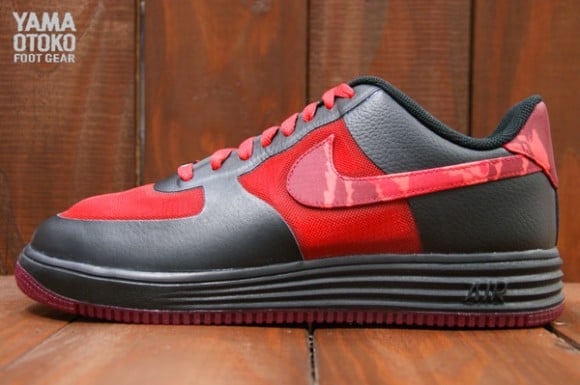 Nike Lunar Force 1 Fuse LTHR Black Hyper Red