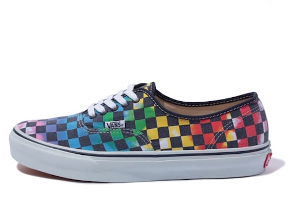 vans checkered tie shoes