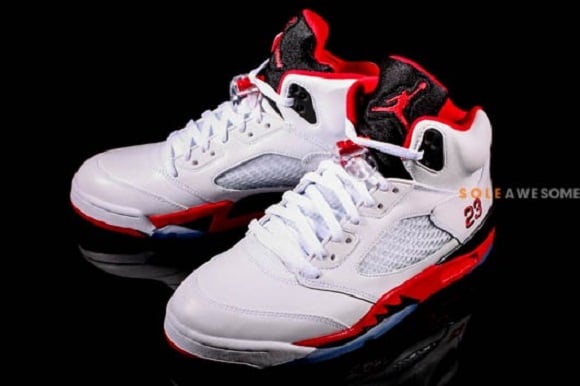 Another Look: Air Jordan V (5) “Fire Red”