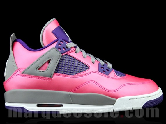 Another Look: Pink/Purple Air Jordan IV (4) GS | SneakerFiles