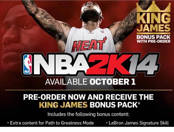 Lebron James NBA 2K14 Cover