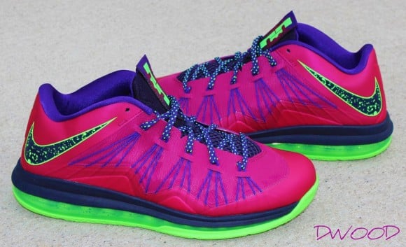 Nike LeBron X Low Red Plum Electric Green Another Look