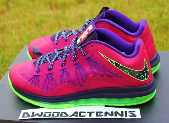 Nike LeBron X Low Red Plum Electric Green Another Look