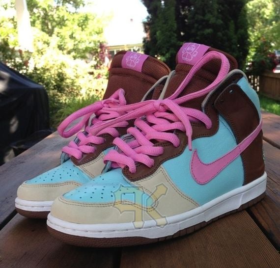 Nike SB Dunk High ‘Pink/Brown-Blue’