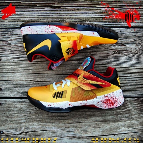Nike Zoom KD IV Kill Bill Customs by Gourmet Kickz