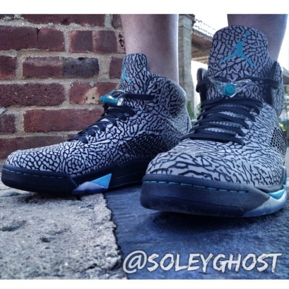 On Foot Images Elephant Print Air Jordan V