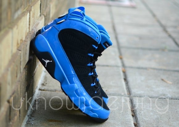 Unreleased Sample Air Jordan IX Photo Blue Patent Leather Black