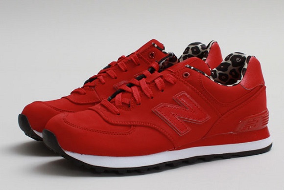 New Balance 574 – Red/Leopard