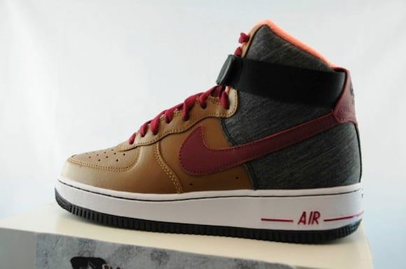 Nike Air Force 1 Hi Ale Brown Noble Red New Release