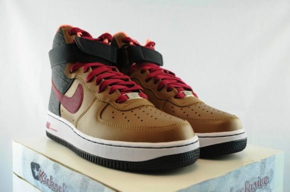 Nike Air Force 1 Hi Ale Brown Noble Red New Release