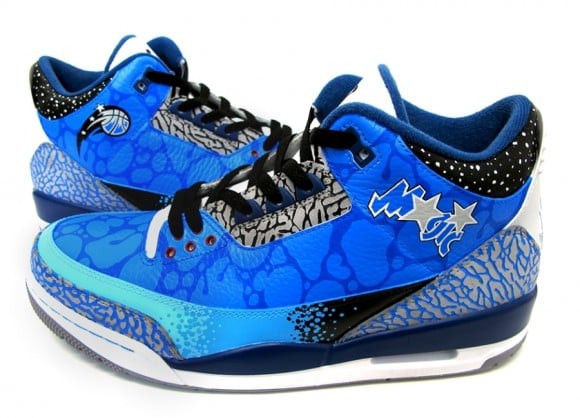 Air Jordan III Orlando Magic Customs by Sekure D