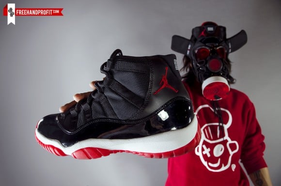 Air Jordan XI Bred Gas Mask by Freehand Profit