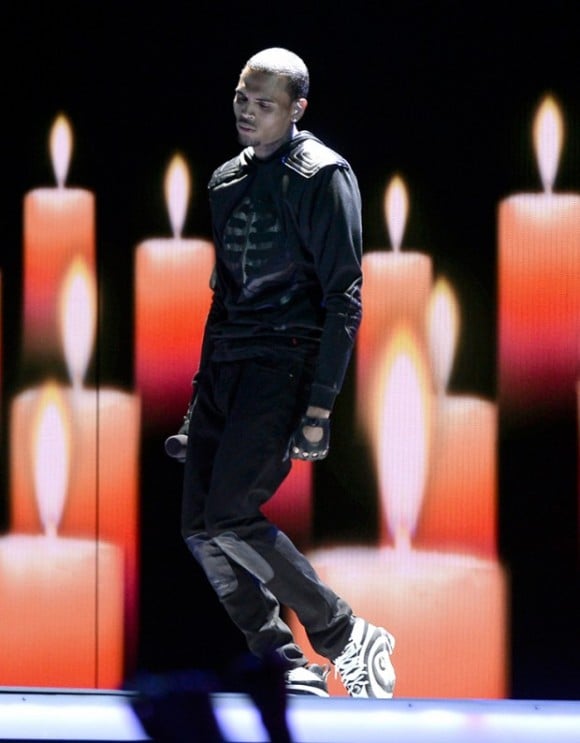 Chris Brown Performs at BET Awards in the Reebok Shaqnosis